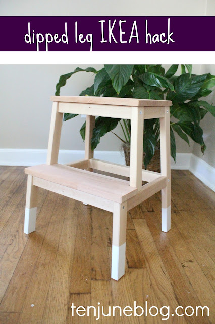 Ten June: DIY Dipped Leg IKEA Bekvam Stool Hack