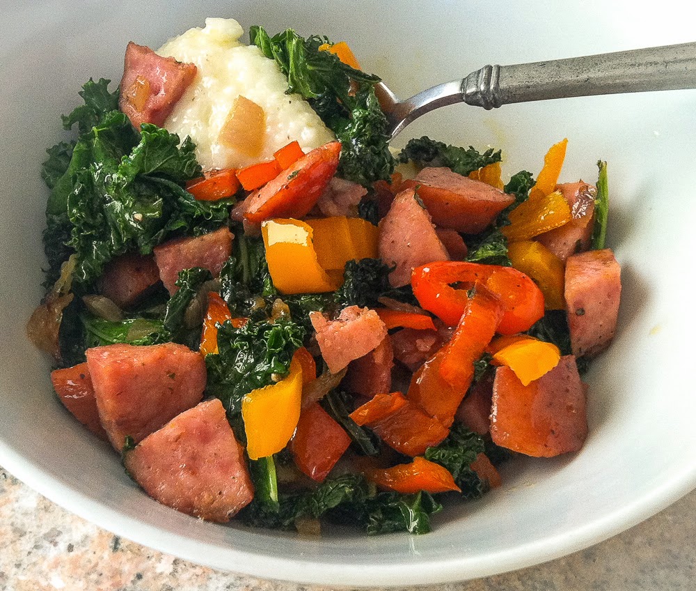 OnTheMoveIn the Galley Savory Sausage and Vegetable Gravy with Cheese