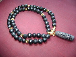 Black jade with Zdi beads pendant @ gemstonesbyatipat