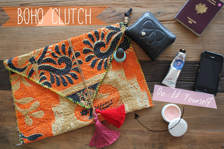 Une touche de rose ENG Boho Clutch DIY