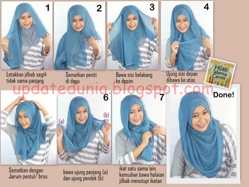 Tutorial Hijab Simple Segi Empat Terbaru Tutorial Hijab Simple Segi Empat Terbaru