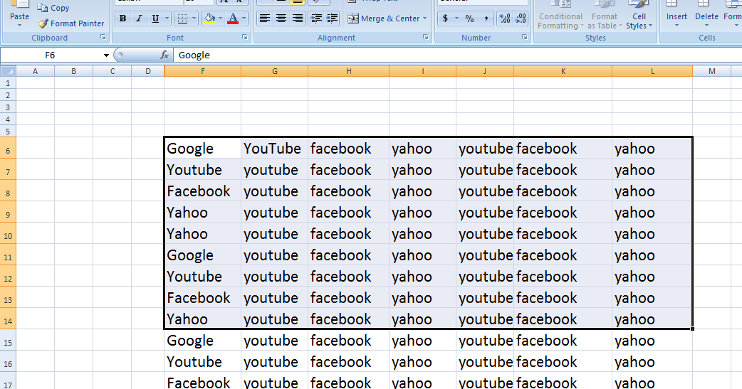 Learn New Things Shortcut key to Select Entire Column & Rows in MS Excel
