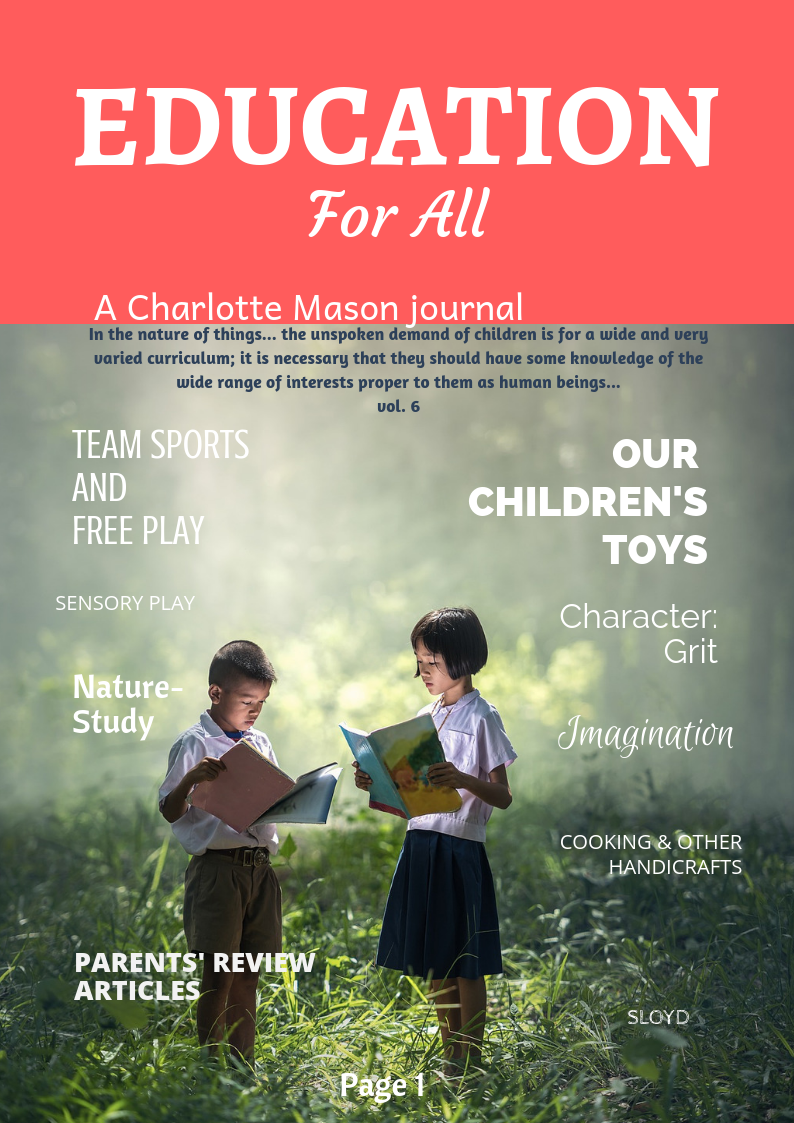 Charlotte Mason Journal, Vol 1, No. 1