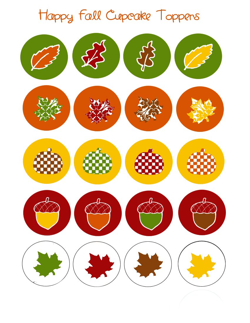 Food Art Party Fall Cupcake Wrappers