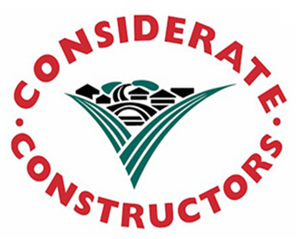 Our sites are registered with the Considerate Constructors Scheme.  Click below for details...