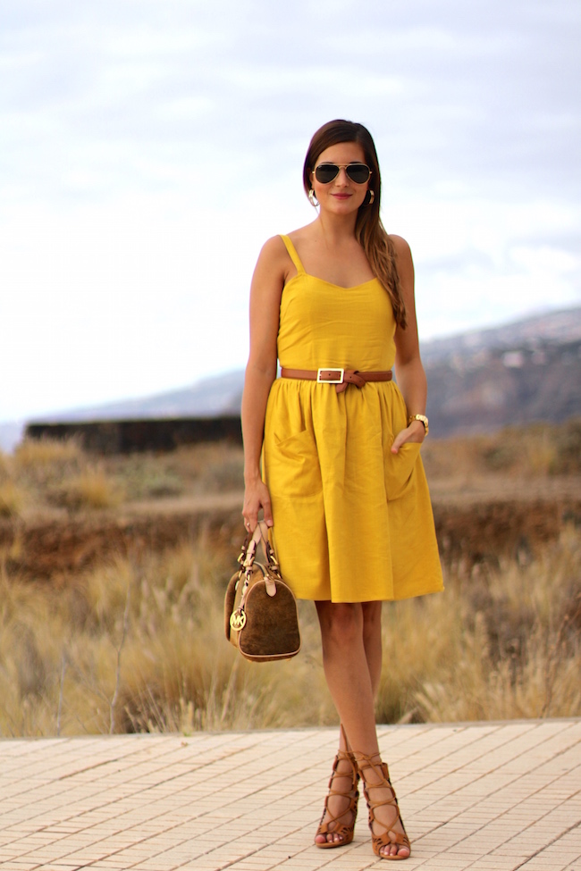 Marilyn's Closet FASHION BLOG Mustard Dress