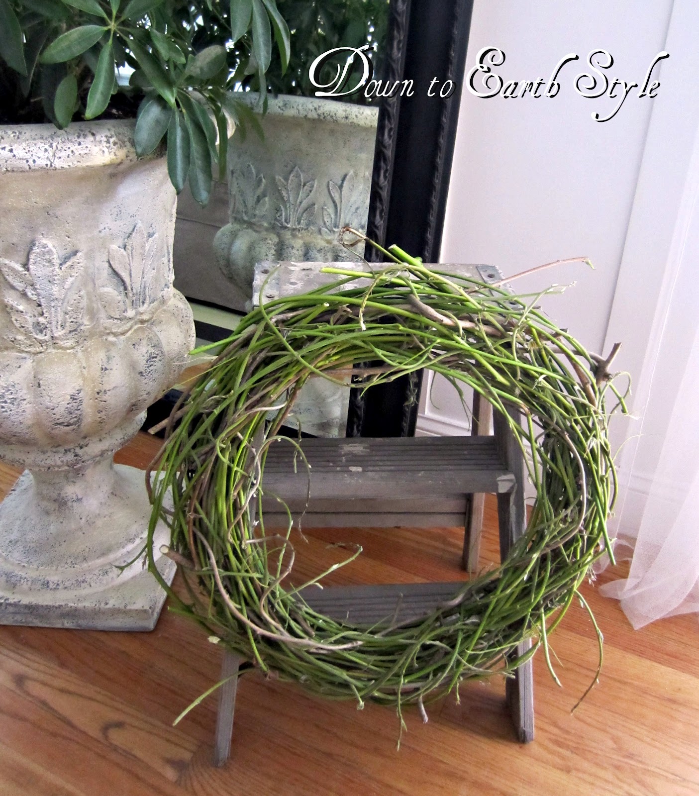 Down to Earth Style (Wisteria Vine Wreath}