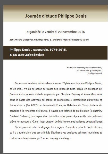 rencontres françois rabelais tours