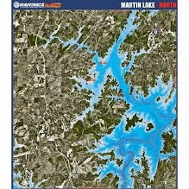 Navionics Paper Map Martin Lake - North Alabama