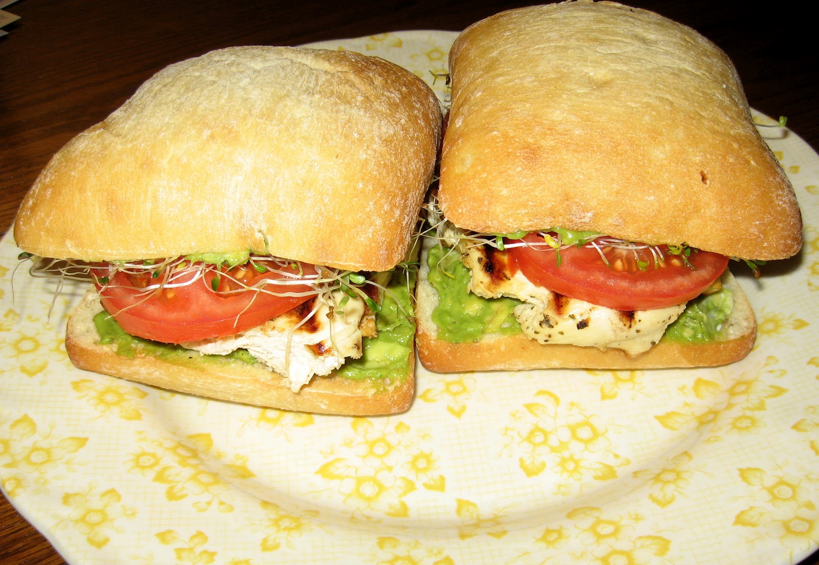Mormon Mavens in the Kitchen Grilled Chicken Sandwich with Alfalfa Sprouts
