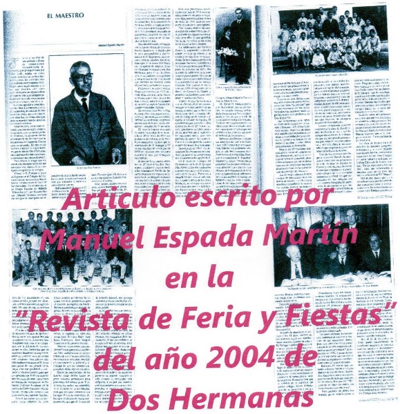 El Maestro, Articulo en la Revista de Feria de Dos Hermanas del año 2004