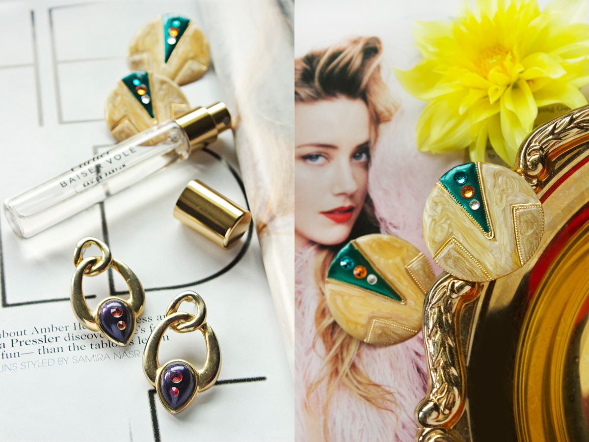 vintage earring recycling tutorial by Quiet Lion Creations. photo copyright Allison Beth Cooling.