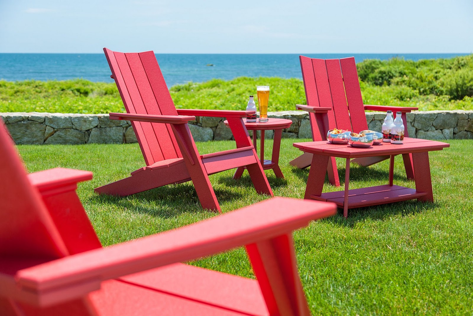 Incredible Design of Red Plastic Adirondack Chairs