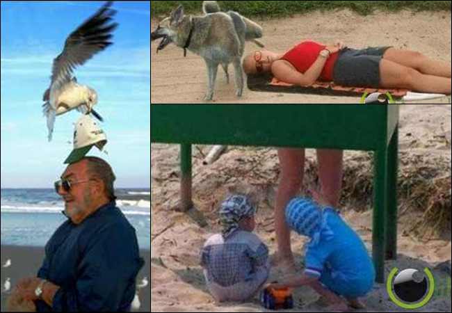 10 Foto Kejadian Lucu Orang yang sedang Berlibur di Pantai ...