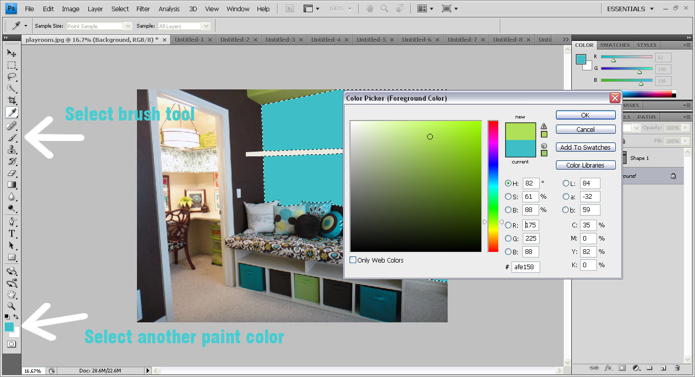 Worth Pinning How to use to play with wall color