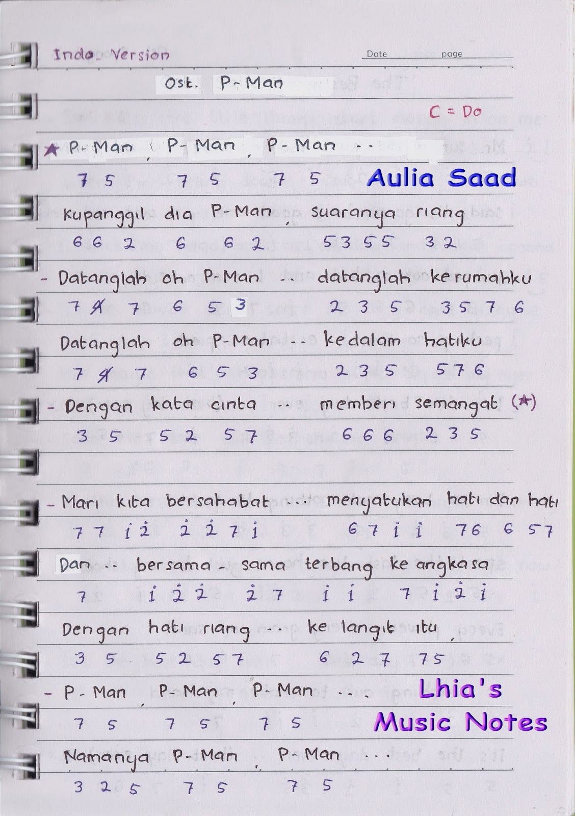 Not Angka Ost. PMan (Opening, Indonesia) Aulia's World