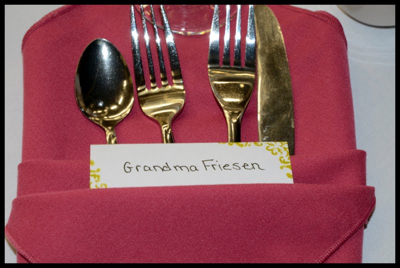 Thank goodness for the Cricut Here is one of the place cards I made for 