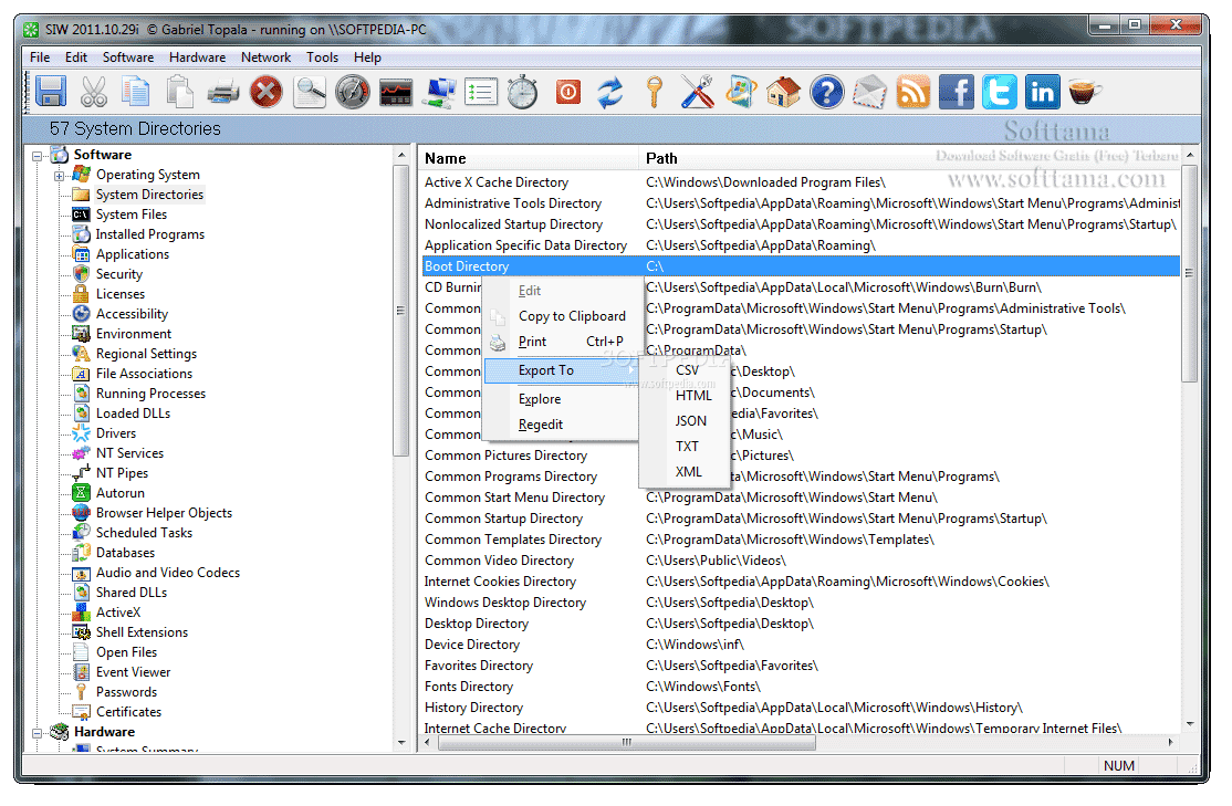 Screenshot software SIW 2011.10.29m Screenshot software SIW 2011.10.29m