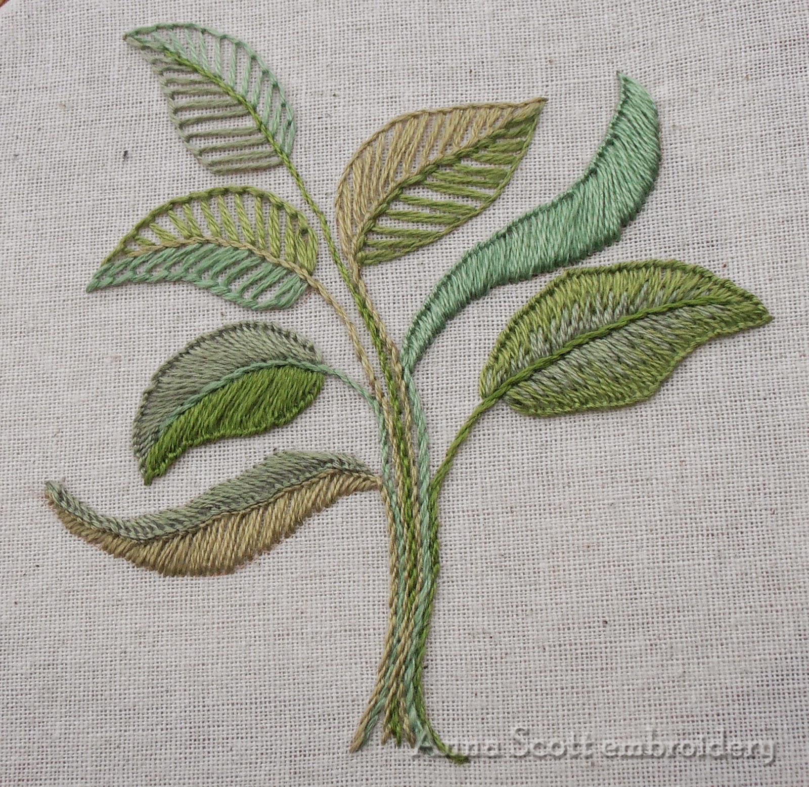Anna Scott Blanket stitch leaves part two