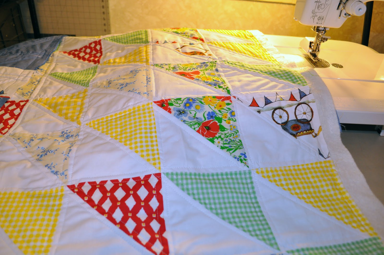 Richard and Tanya Quilts Quilting the HST Quilt