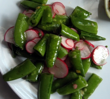 sugar snap pea and radish salad