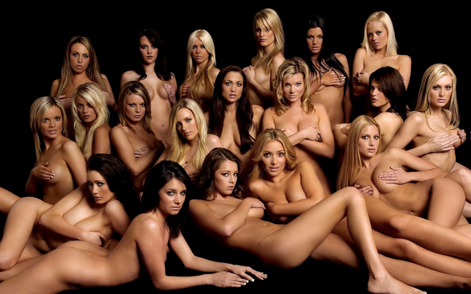 Фото много голых девушек