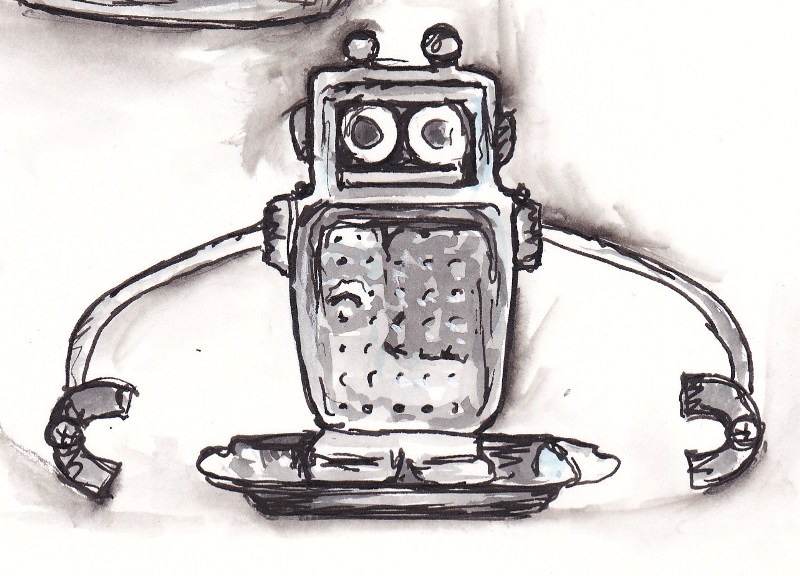 Judy S Art Blog Doodle A Day 46 Robot Sketch Wip