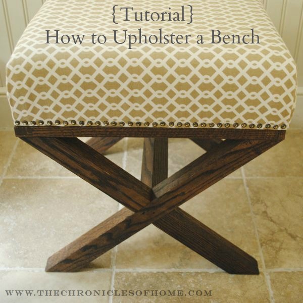 {Tutorial} How to Upholster a Bench