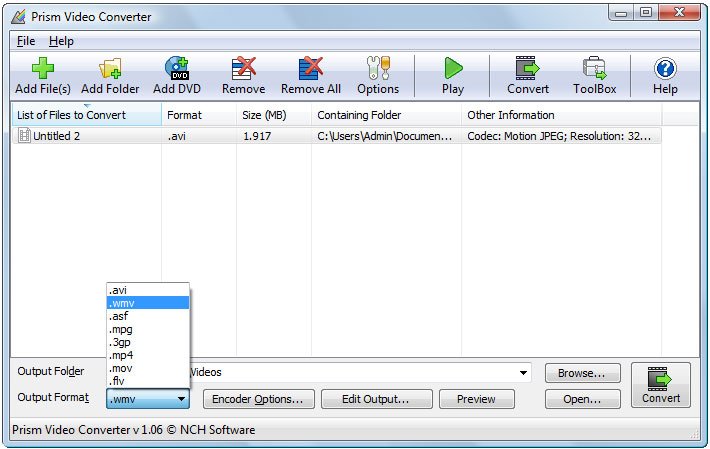 prism video converter free