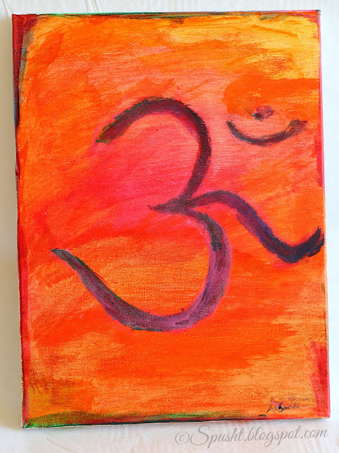 "OM" canvas painting