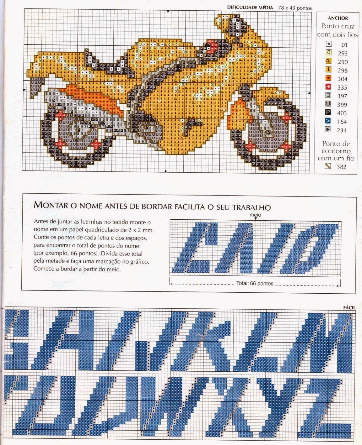 Moto Em Ponto Cruz ♥Meus Gráficos De Ponto Cruz♥: Motocicletas e Alfabeto em Ponto Cruz