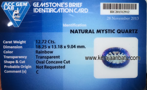 Batu Permata Mystic Quartz