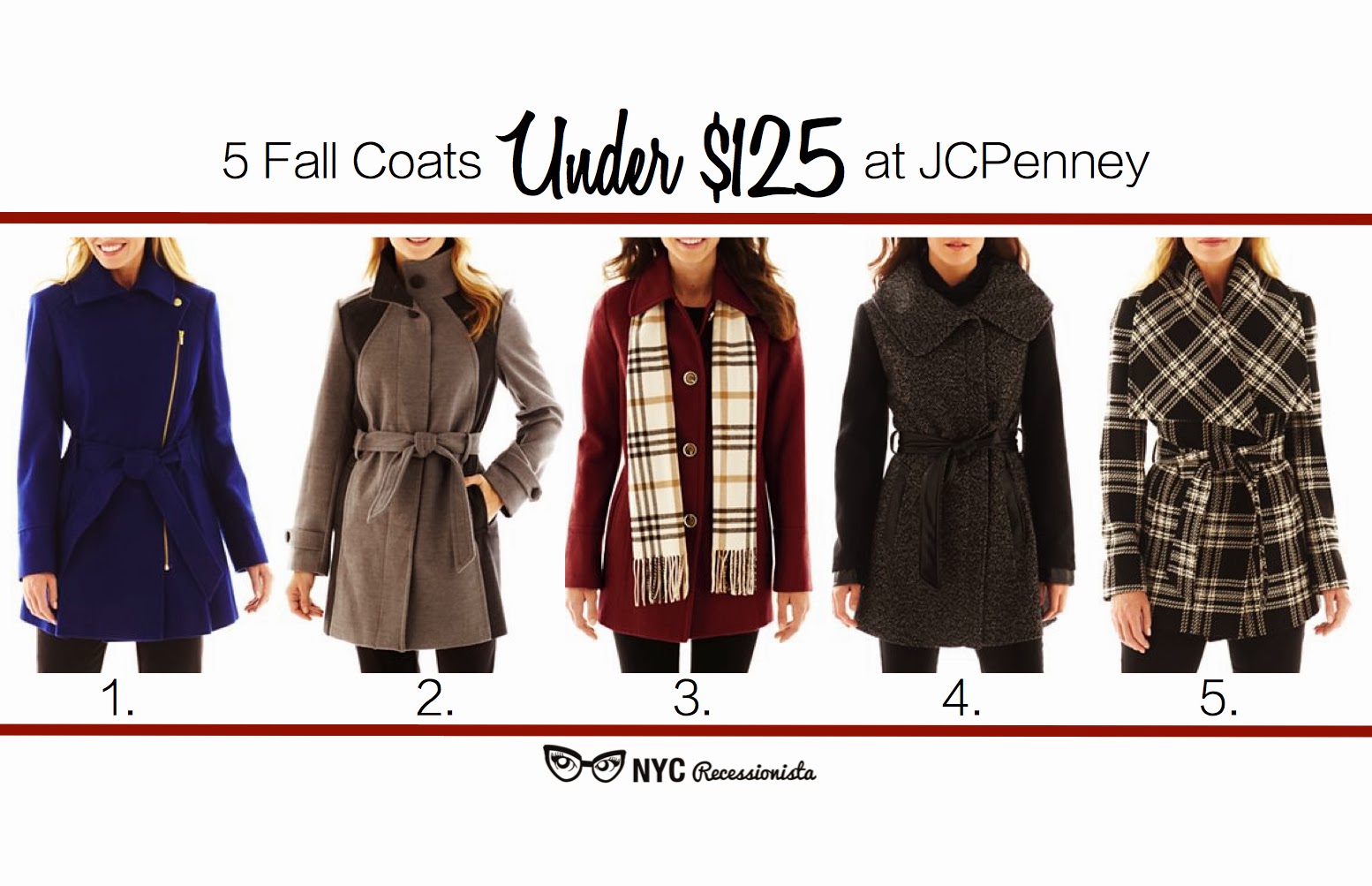 5 Fall Coats under 125 at JCPenney NYC Recessionista