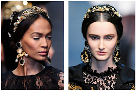Dolce and Gabbana Fashion Jewelry Fall 2012| Black and Gold