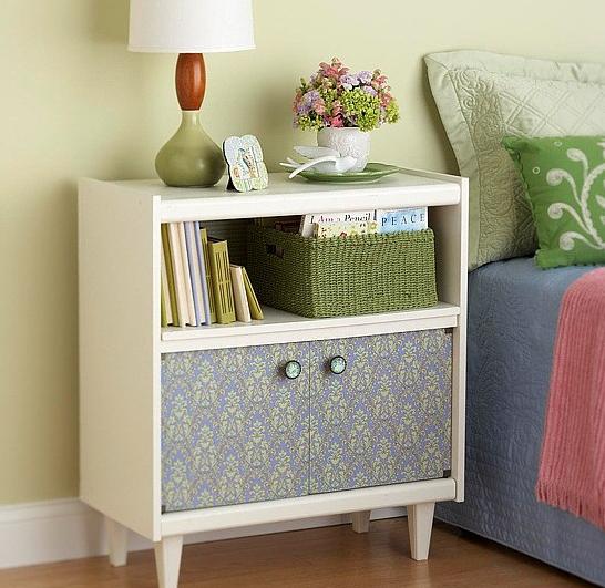 How to update furniture with wallpapers Home Decorating Ideas