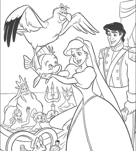 The Little Mermaid Drawings Coloring ~ Child Coloring