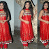 Atmiya in Red Sleeve Less Salwar