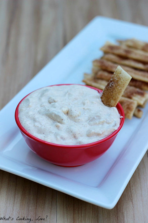 Apple Cheesecake Dip with Pie Crust Dippers Whats Cooking Love?
