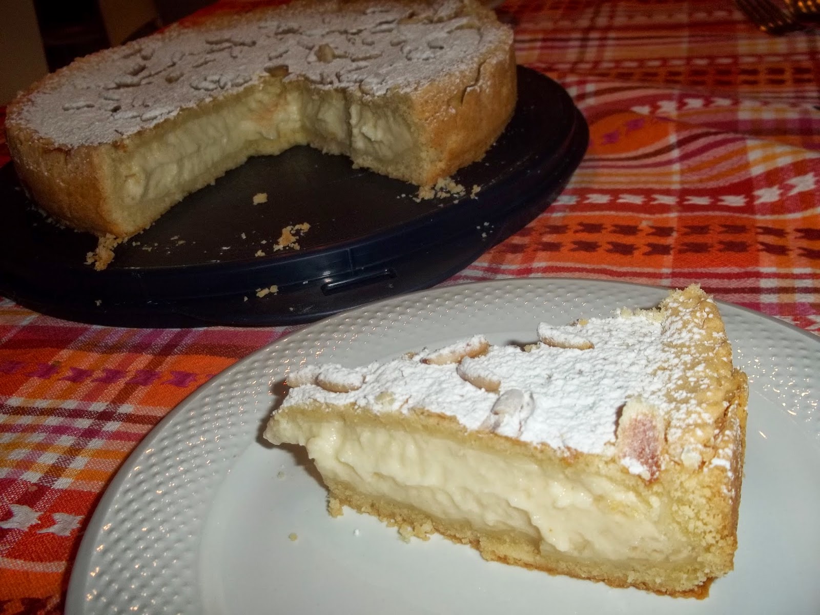 torta della nonna con crema pasticcera al limone