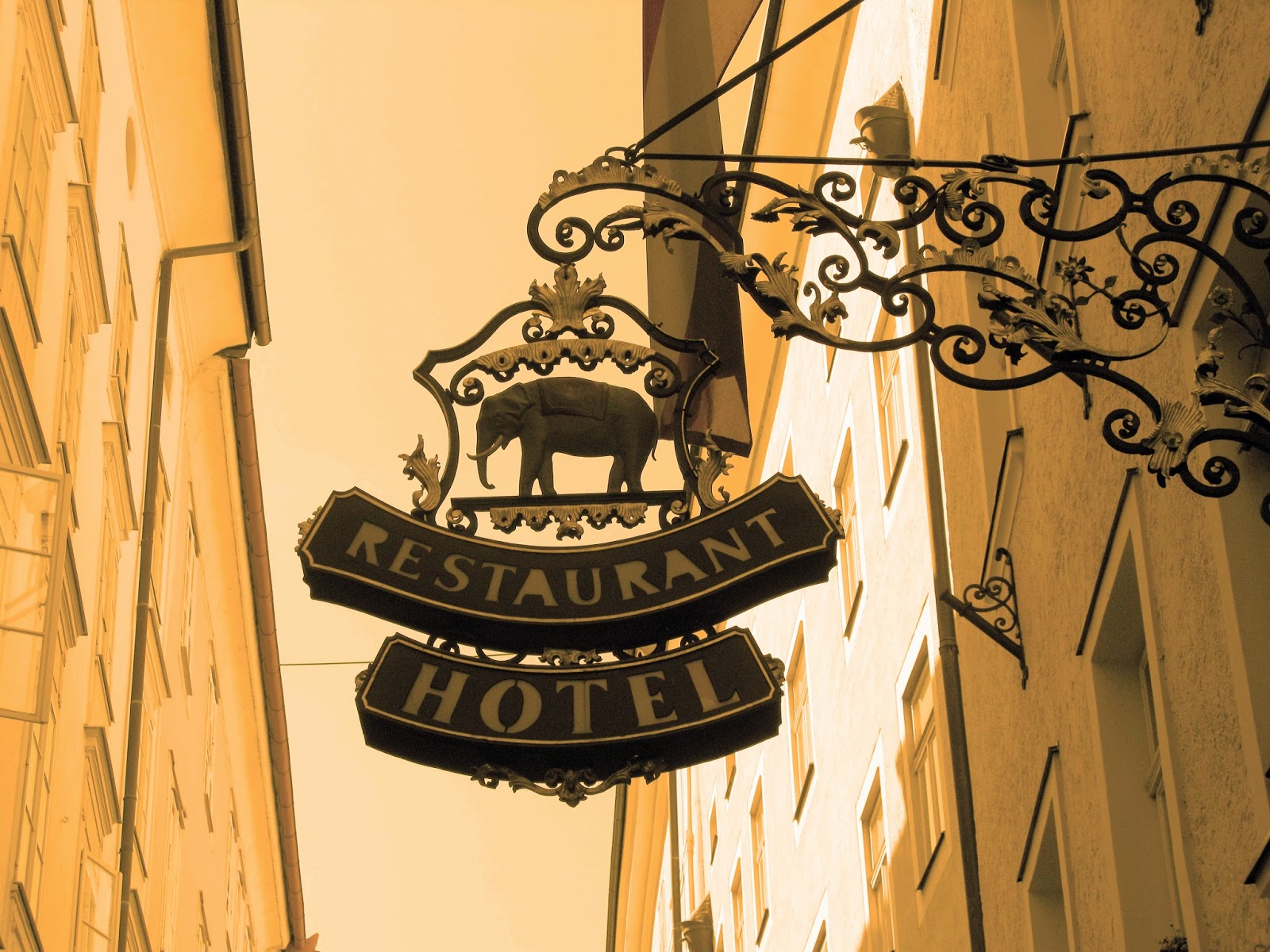 Sara Kahn Hanging Shop Signs Salzburg