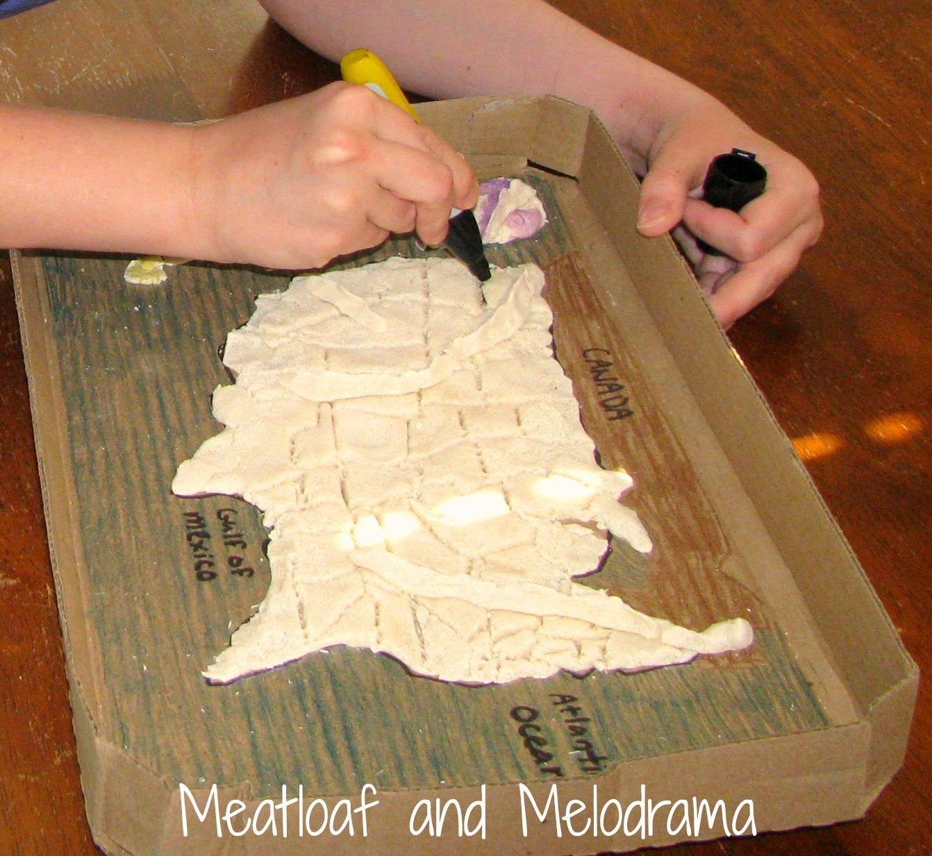 Meatloaf and Melodrama Salt Dough Maps