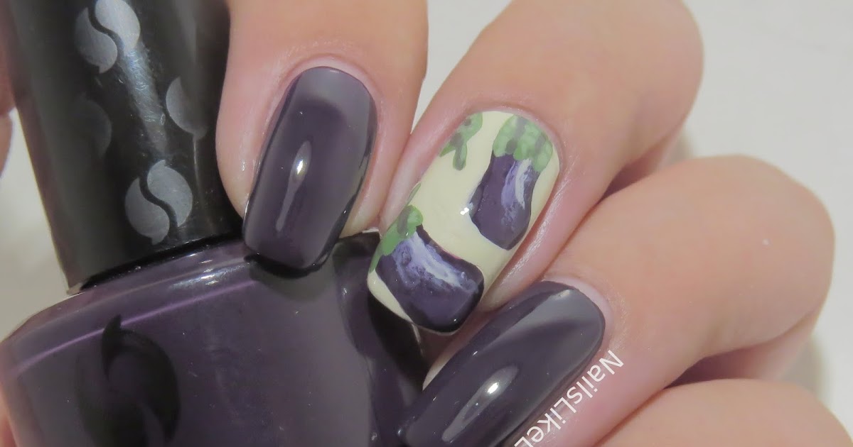 NailsLikeLace Eggplant Nail Art