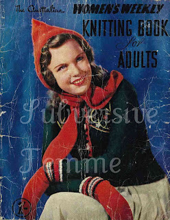 1940's Knitting pattern Parka with Hooded Scarf 1940's Knitting pattern Parka with Hooded Scarf