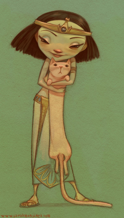 Egyptian Cat Cartoon