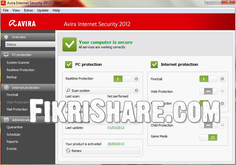 Avira Internet Security 2013 Key Valid Until 2020 Rar