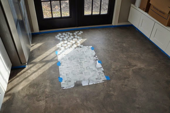 Rosa Beltran Design Diy Stencil Painted Floor Round Up Aka Faux It Was A Pretty Good Approximation Of The Type Moroccan Looking Cement Encaustic Tile That I Am So In Love With At Moment