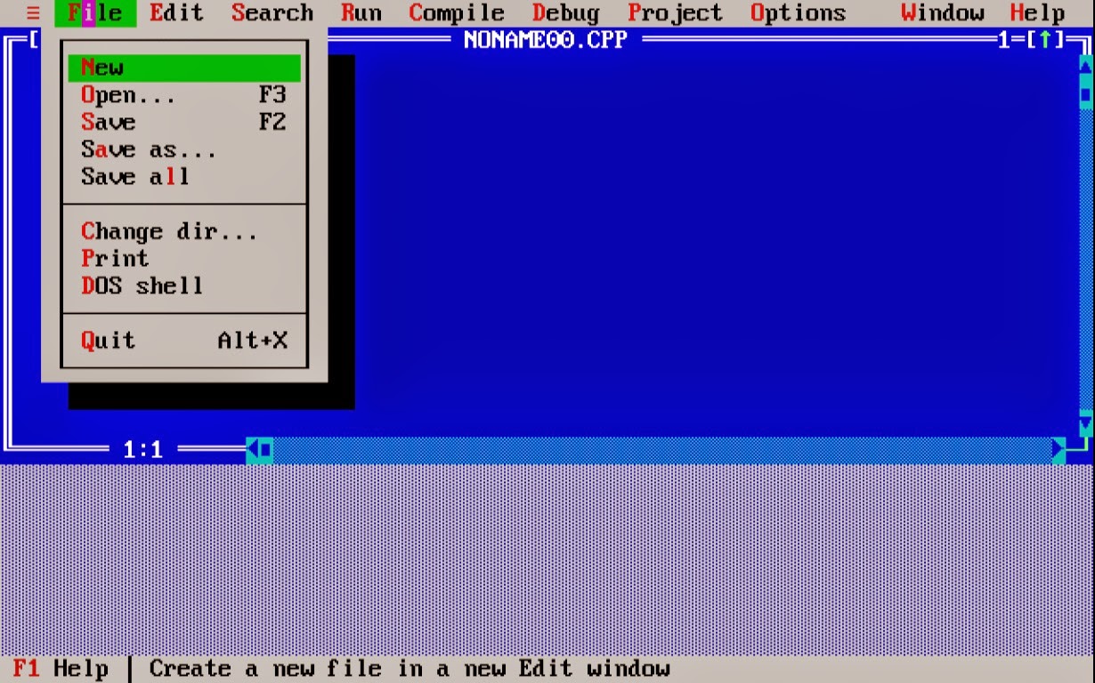 Emulated Turbo C Ide 3.0