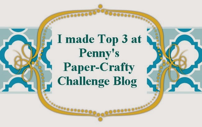 I made TOP 3 at Penny's Paper-Crafty #164 - Monochrome