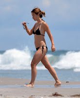 Olivia Wilde shows off her bikini body on the beach in Wilmington, North Carolina