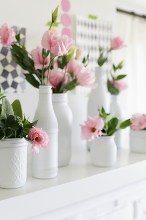 The Awesometastic Bridal Blog Milk Glass Florals